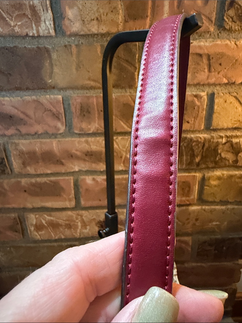 Etienne Aigner Monogram Canvas Hobo Bag with Burgundy Leather Accent EUC - Picture 10 of 10